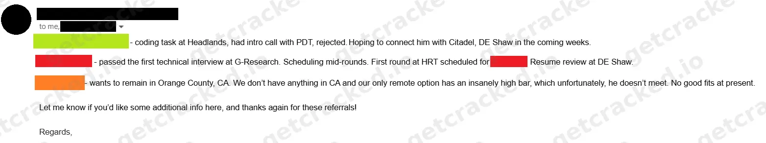 Preview of a third recruiter placement update